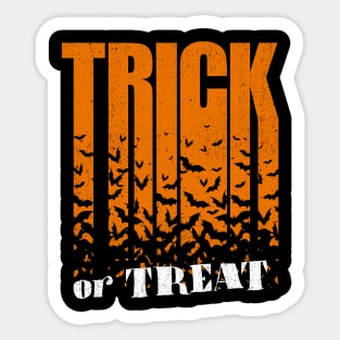 Trick or treat bats lettering Sticker